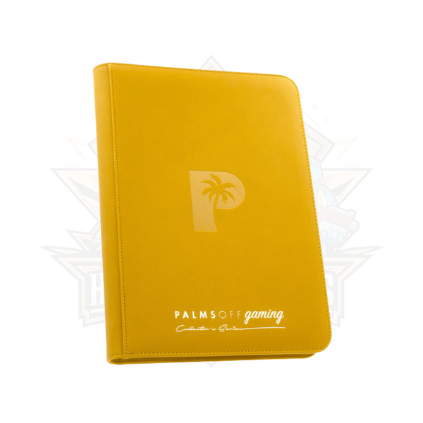 Palms Off Gaming - Collector's Series - 9 Pocket Zip Trading Card Binder (YELLOW)